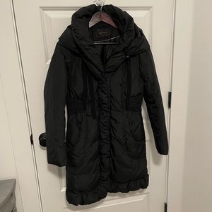 Tahari Pillow-Collar Puffer Coat Black XS Winter Jacket